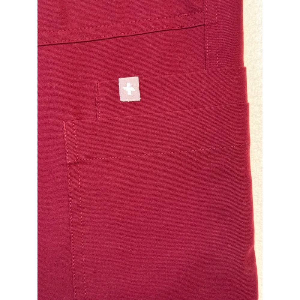 Men's FIGS L Maroon Grey Technical Cargo Scrub Pants